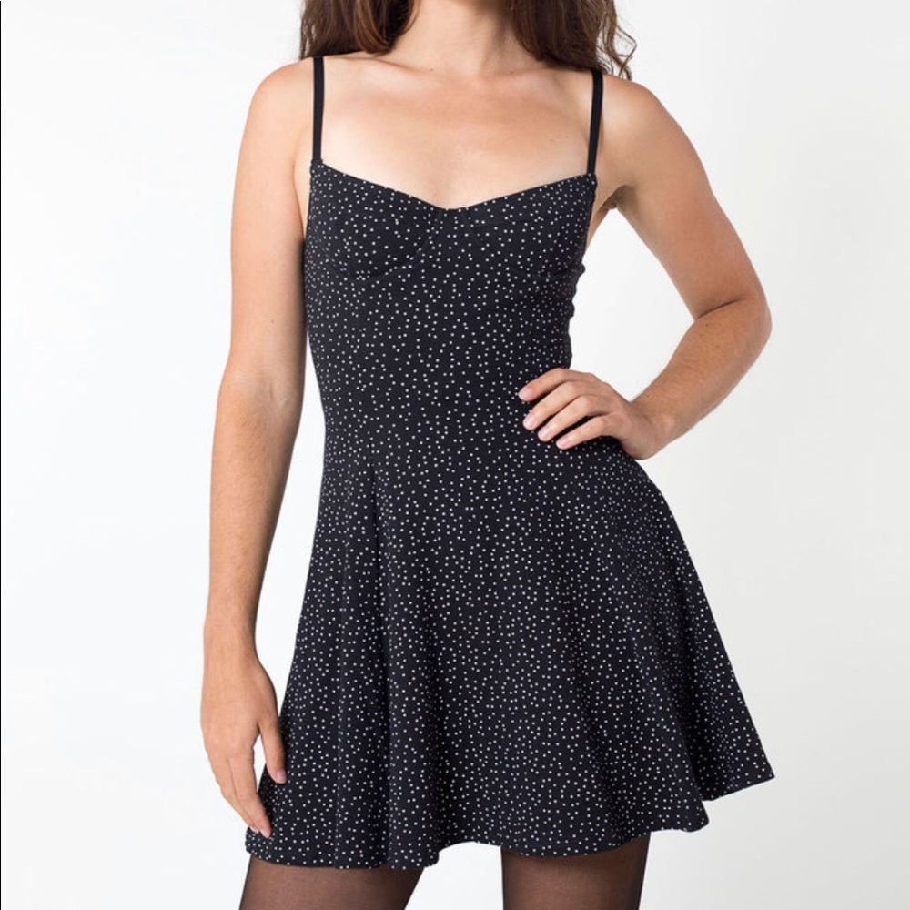 Black and white polka dot underwire dress